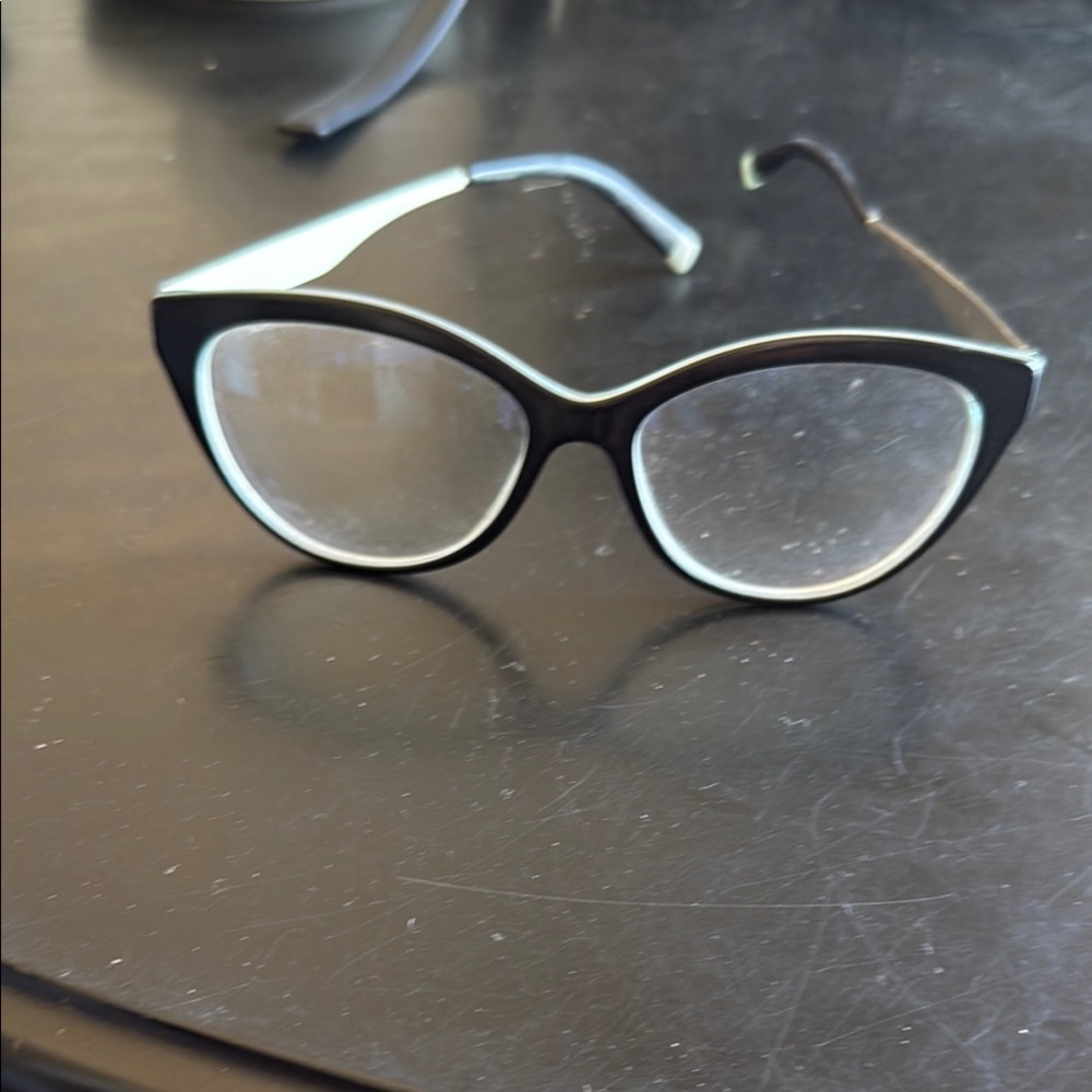 Tiffany & Co Black and White Cat-Eye Glasses